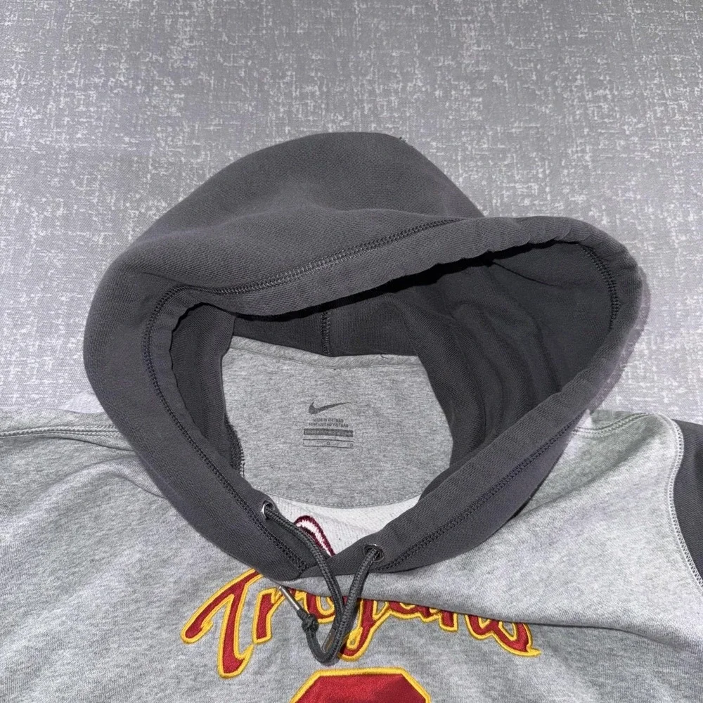 USC Trojans Hoodie Sweatshirt Mens XL Gray NCAA Football Nike Short Sleeve